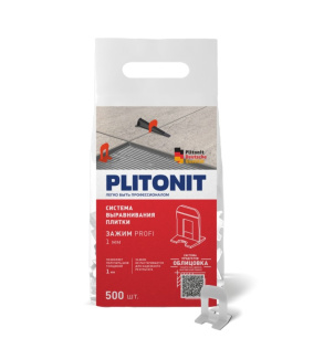 Зажим  SVP-PROFI, 1 мм PLITONIT 500 шт в пакете