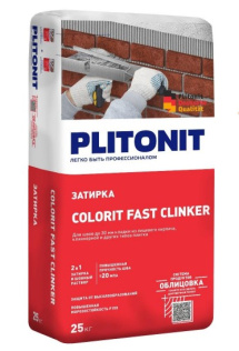 Затирка Colorit Fast Clinker Черный-25 кг 