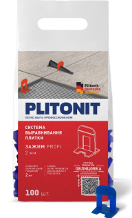 Зажим SVP-PROFI, 2 мм, PLITONIT 100 шт в пакете