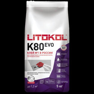 Клеевая смесь для керамогранита LITOKOL LitoFlex K80 серая (класс С2) 5кг