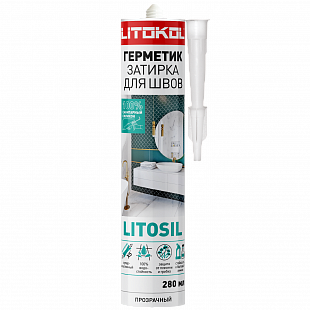 LITOKOL LITOSIL ПРОЗРАЧНЫЙ санитарный силиконовый герметик-затирка 280 мл