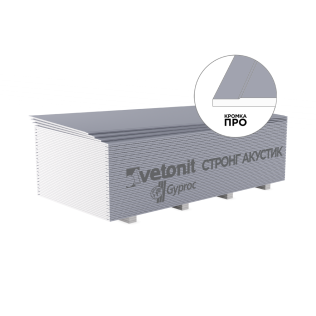 Гипсокартон Vetonit СТРОНГ Акустик 15*1200*2500 мм 