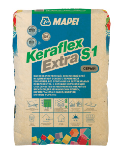 Клей на цементной основе серый Mapei Keraflex Extra S1 25кг