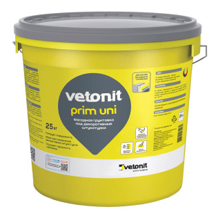 Фасадная грунтовка с мраморной крошкой Vetonit Prim Uni 25 кг