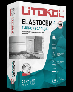 Гидроизоляционный состав LITOKOL ELASTOCEM компонент А мешок 24кг